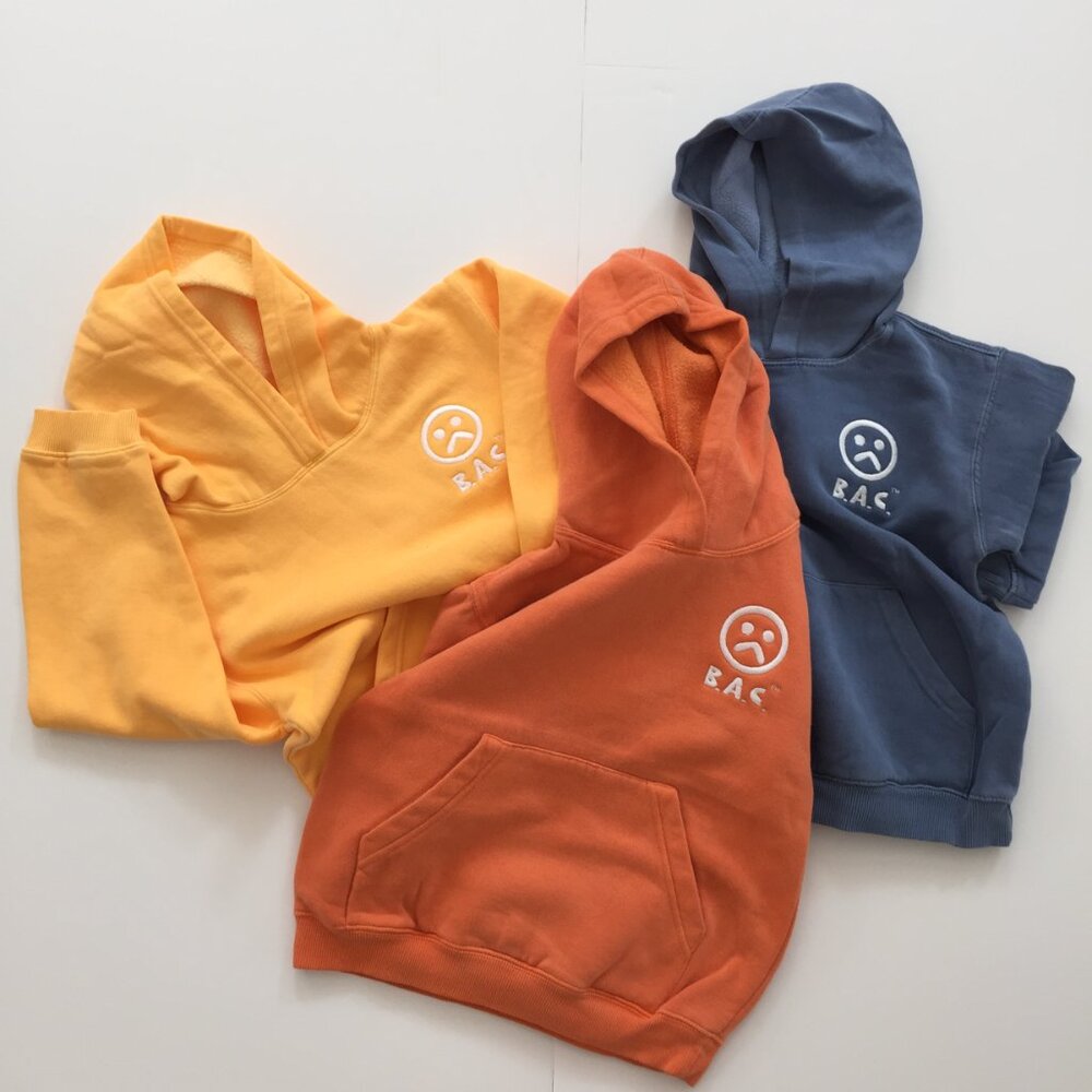Kids Hoodies in Washed Denim